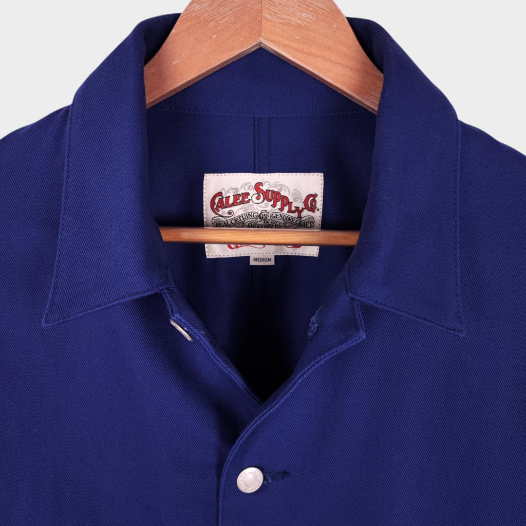 CALEE Men's Made in Japan Cotton Twill Relaxed Fit Chore Jacket