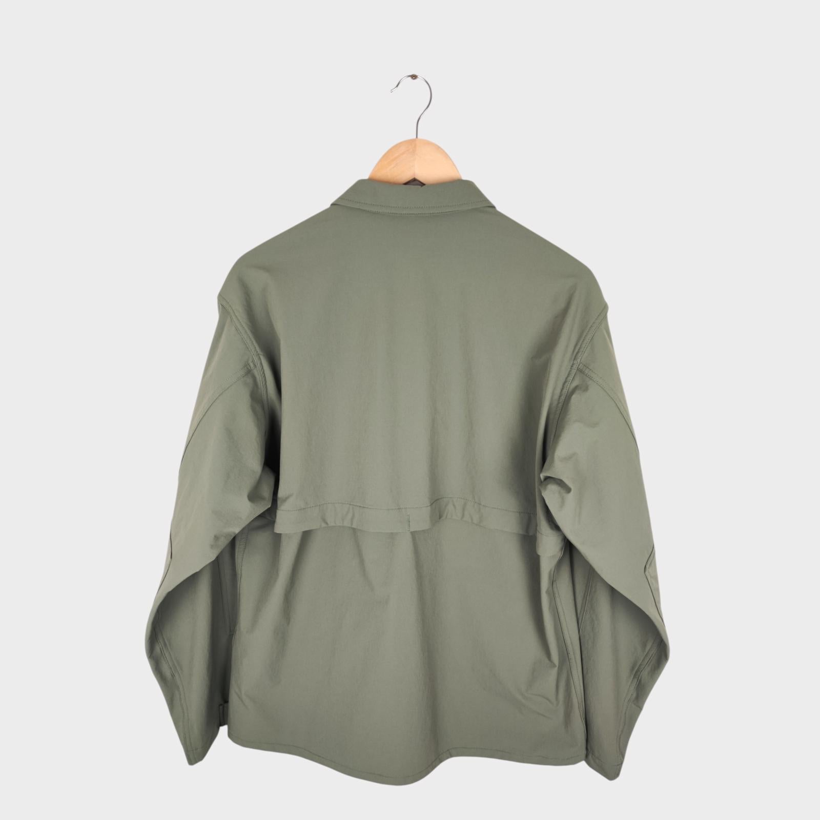 BEAMS x TIGORA Men's Green Water Repellent Utility Jacket