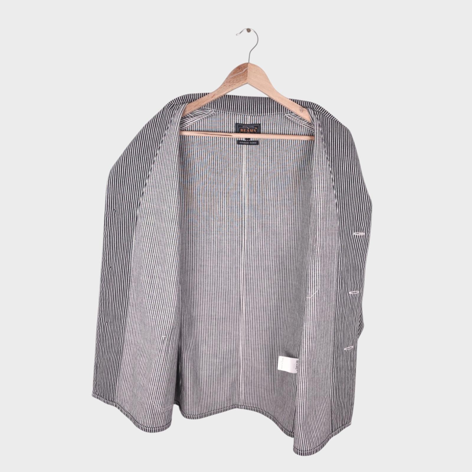 BEAMS PLUS Men's Hickory Striped Chore Jacket