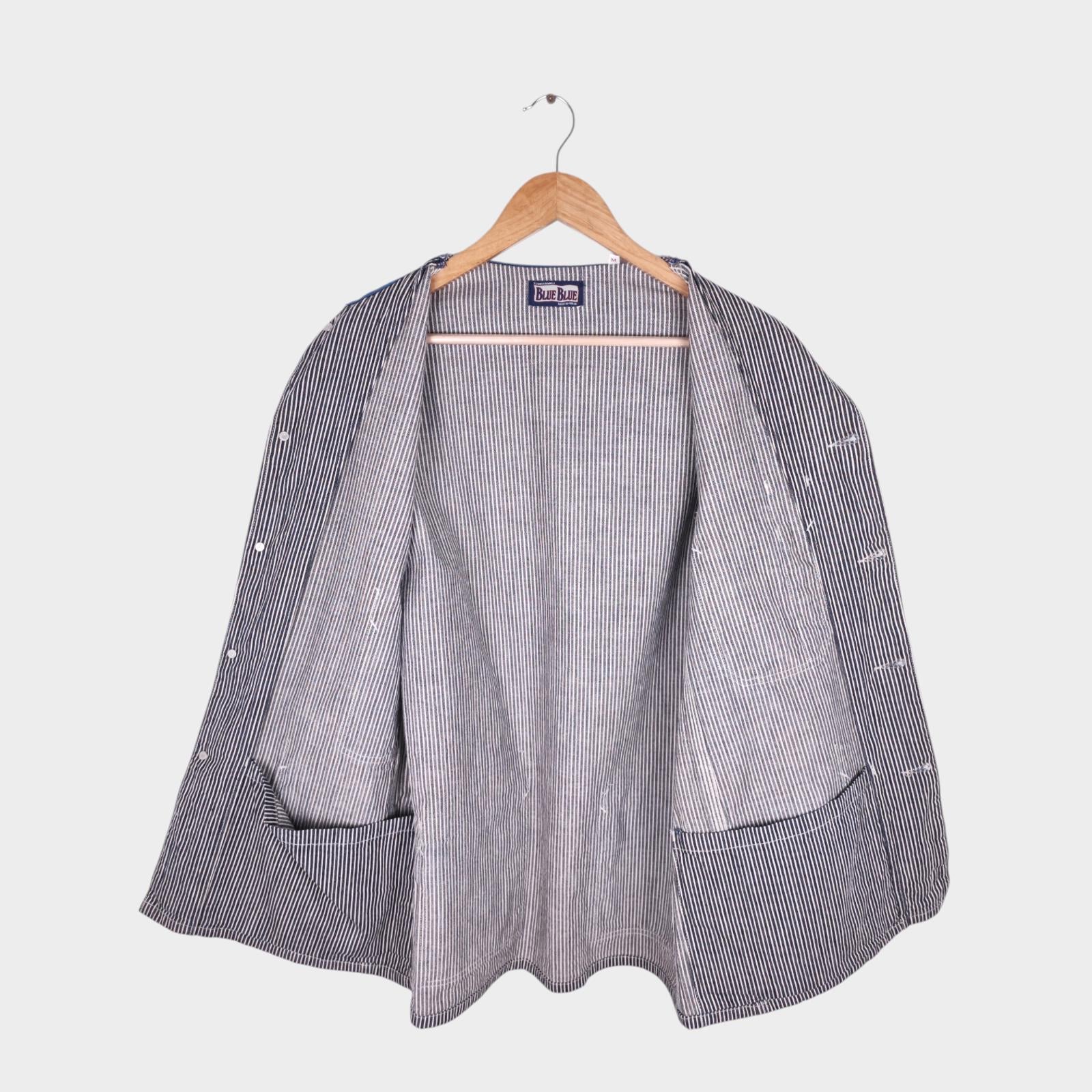 BLUE BLUE JAPAN Men's Made in Japan Hickory Stripe Chore Jacket