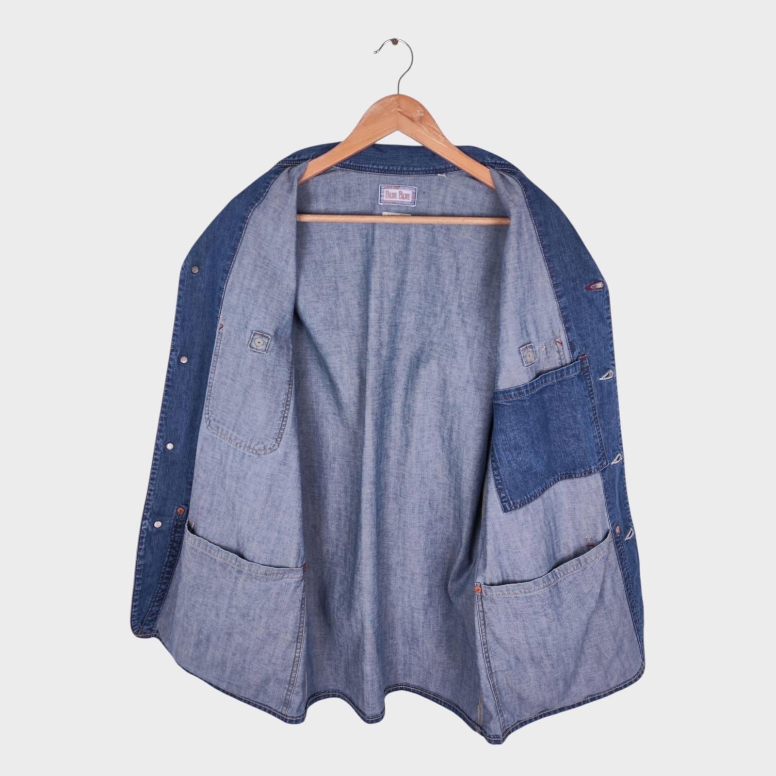 BLUE BLUE JAPAN Men's Made in Japan Blue Denim Chore Jacket
