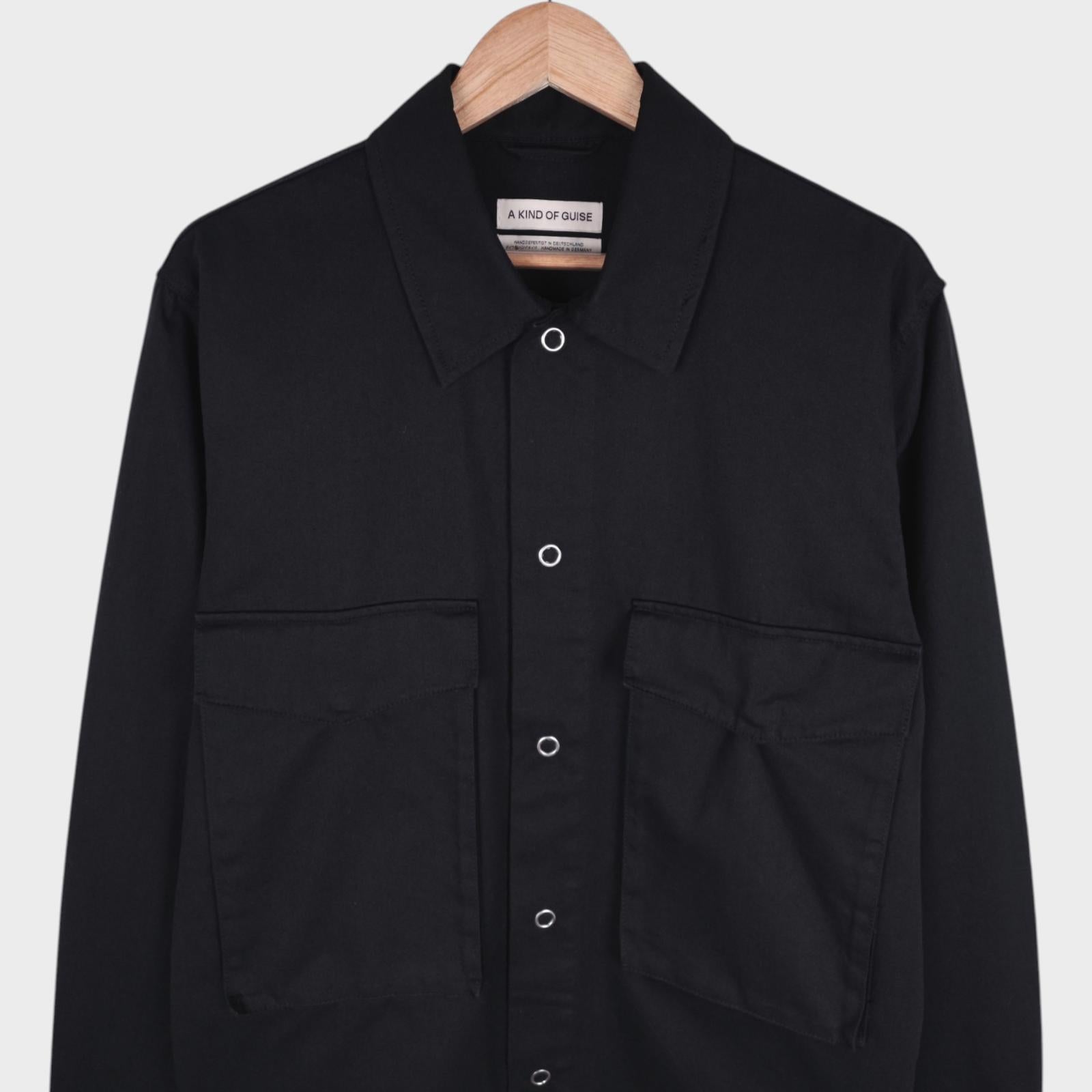 A KIND OF GUISE Men's Black Made in Germany Utility Jacket