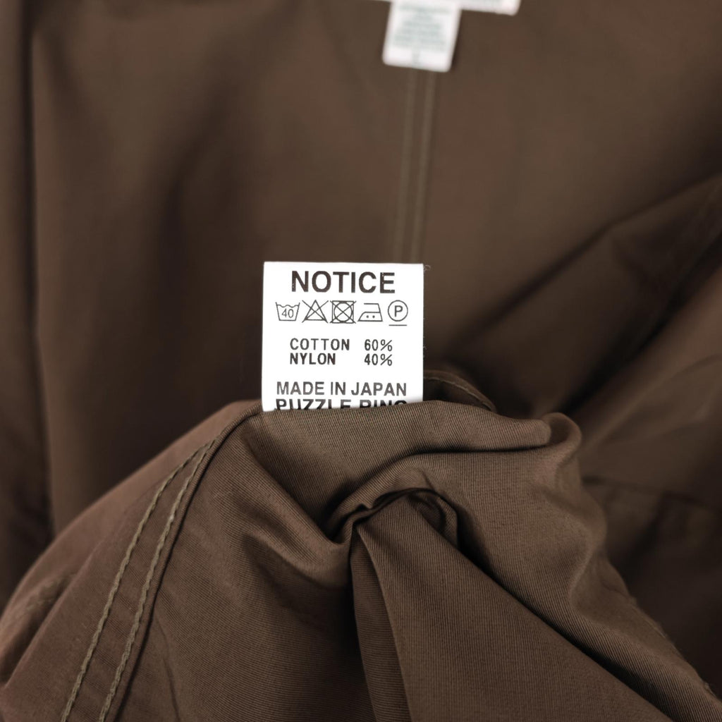 SASSAFRAS Men's Made in Japan Khaki Blower Bud 60/40 Cotton Nylon Parka Jacket