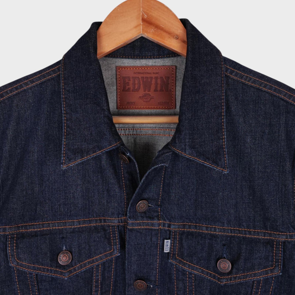 EDWIN Japan Men's Blue Denim Trucker Jacket