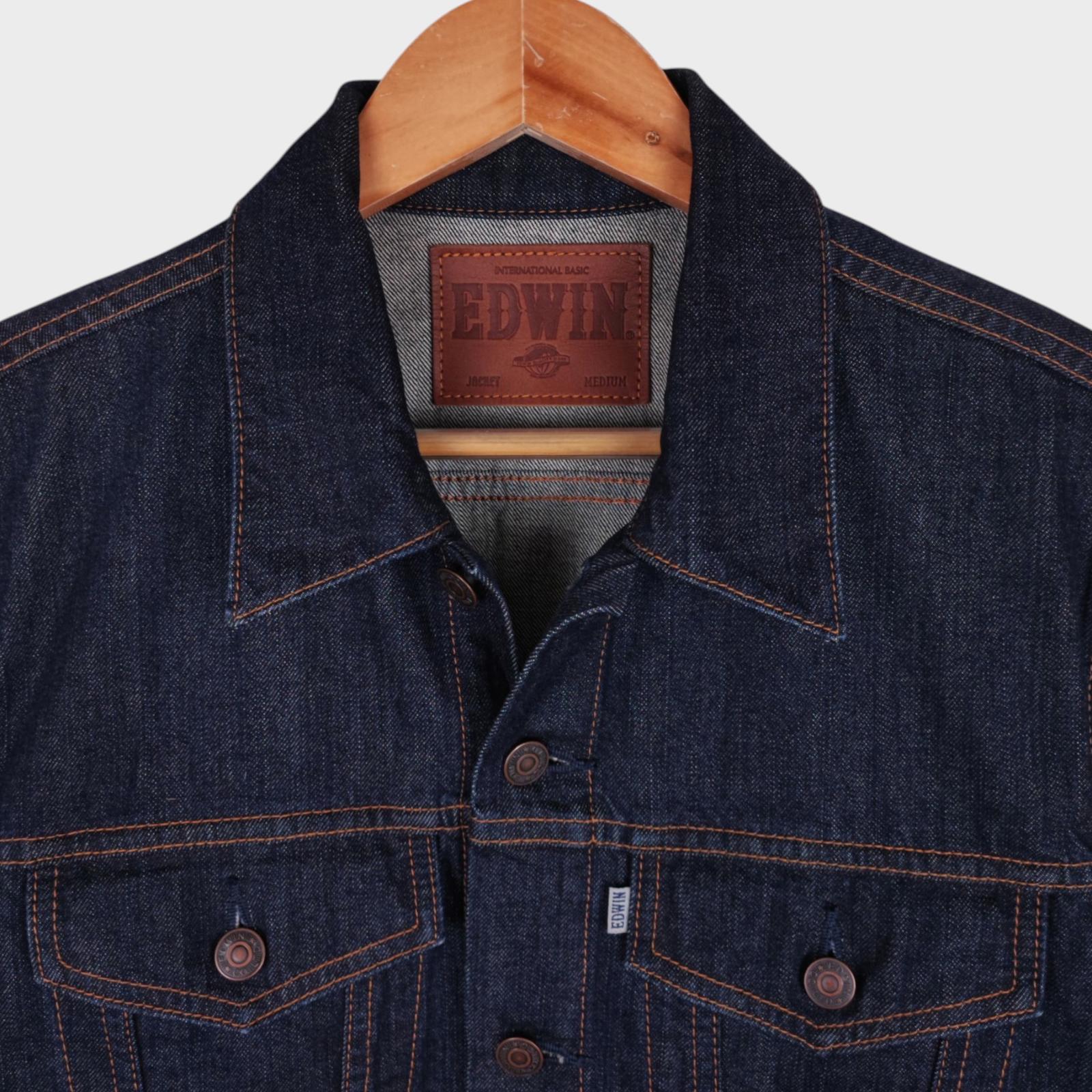 EDWIN Japan Men's Blue Denim Trucker Jacket