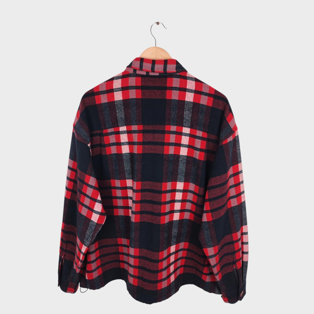 AOZORA BLUE HEAVEN Japan Men's Oversized Fit Checked Oversized Fit Smock