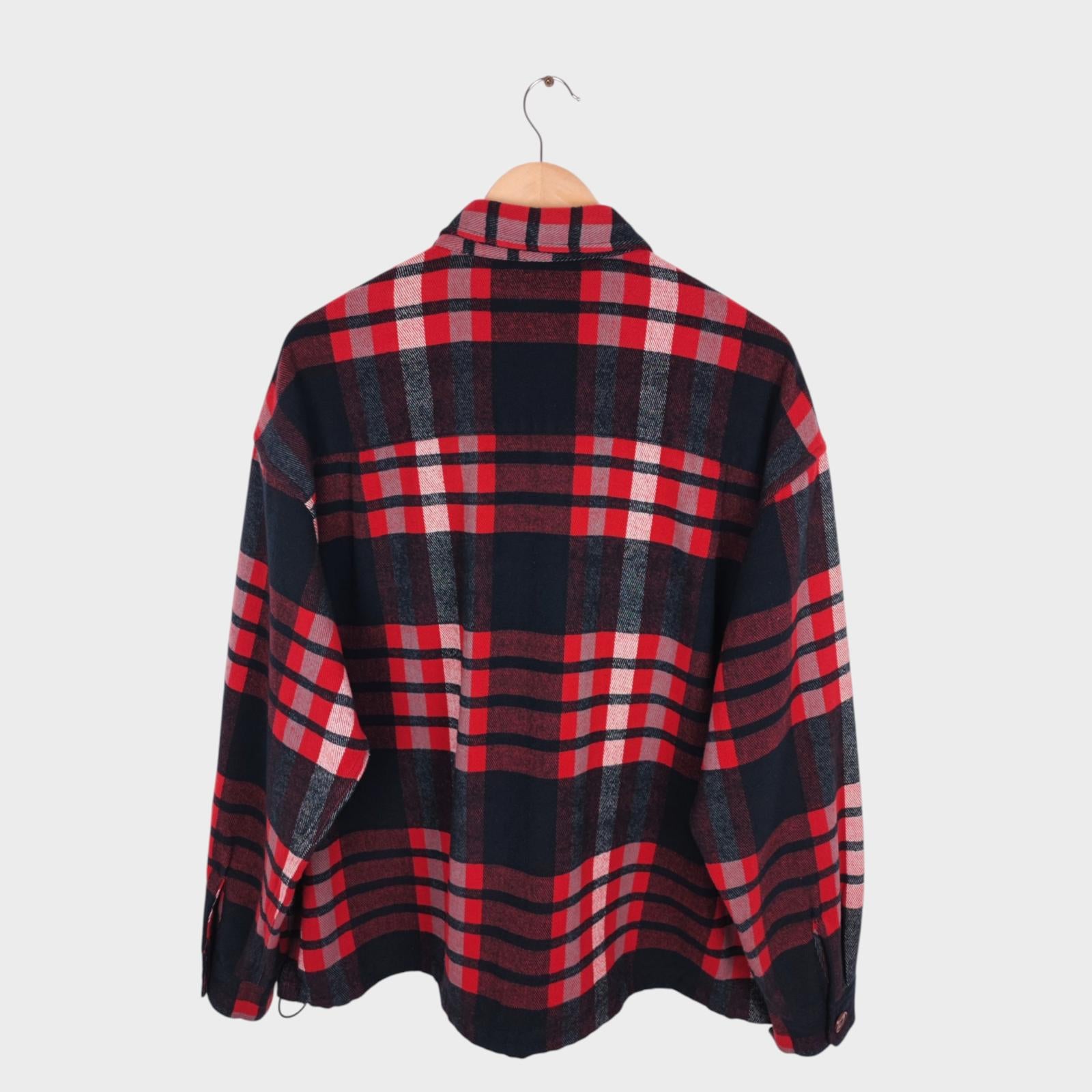 AOZORA BLUE HEAVEN Japan Men's Oversized Fit Checked Oversized Fit Smock