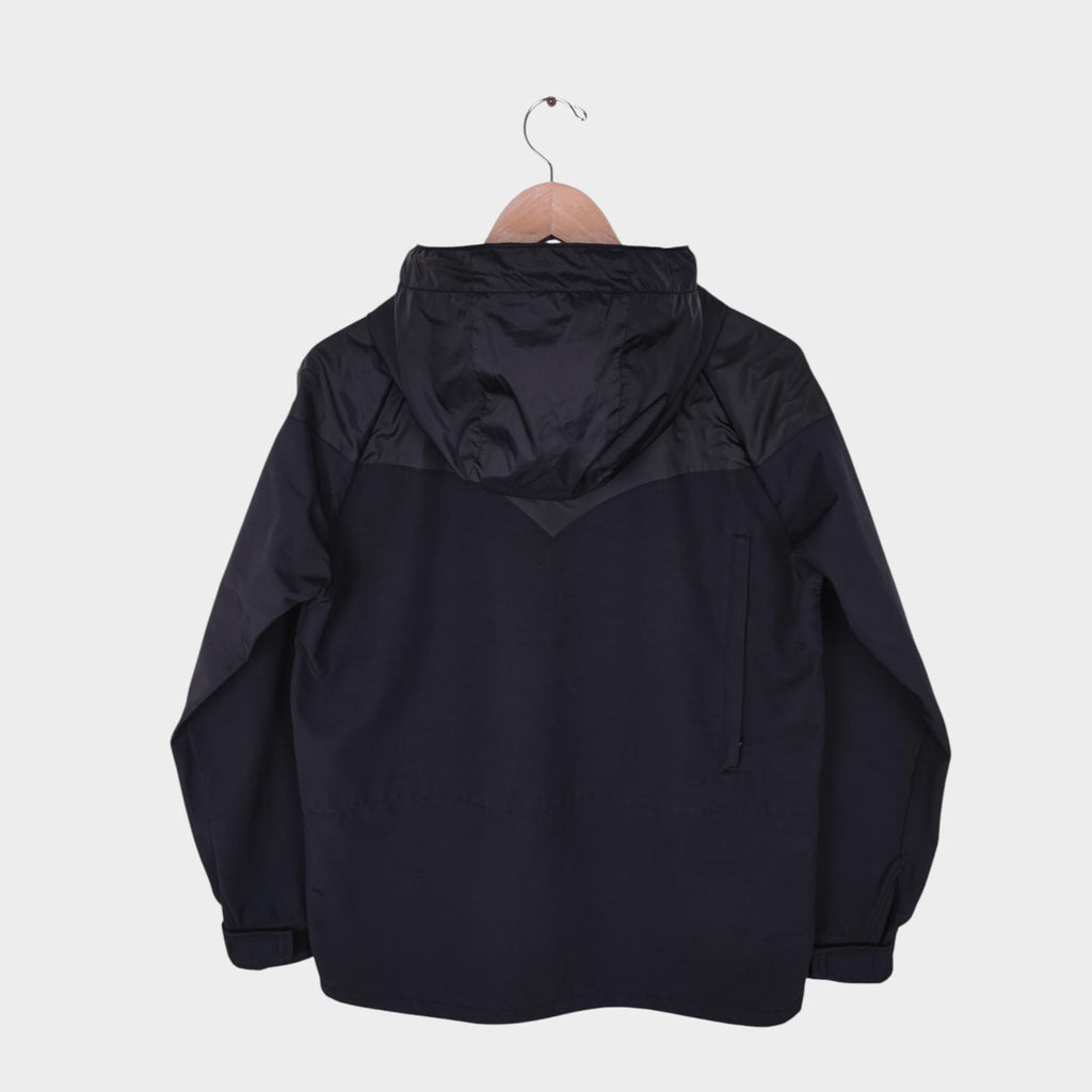 BEAMS PLUS Men's Black 60/40 Cotton Nylon Hooded Mountain Parka Jacket