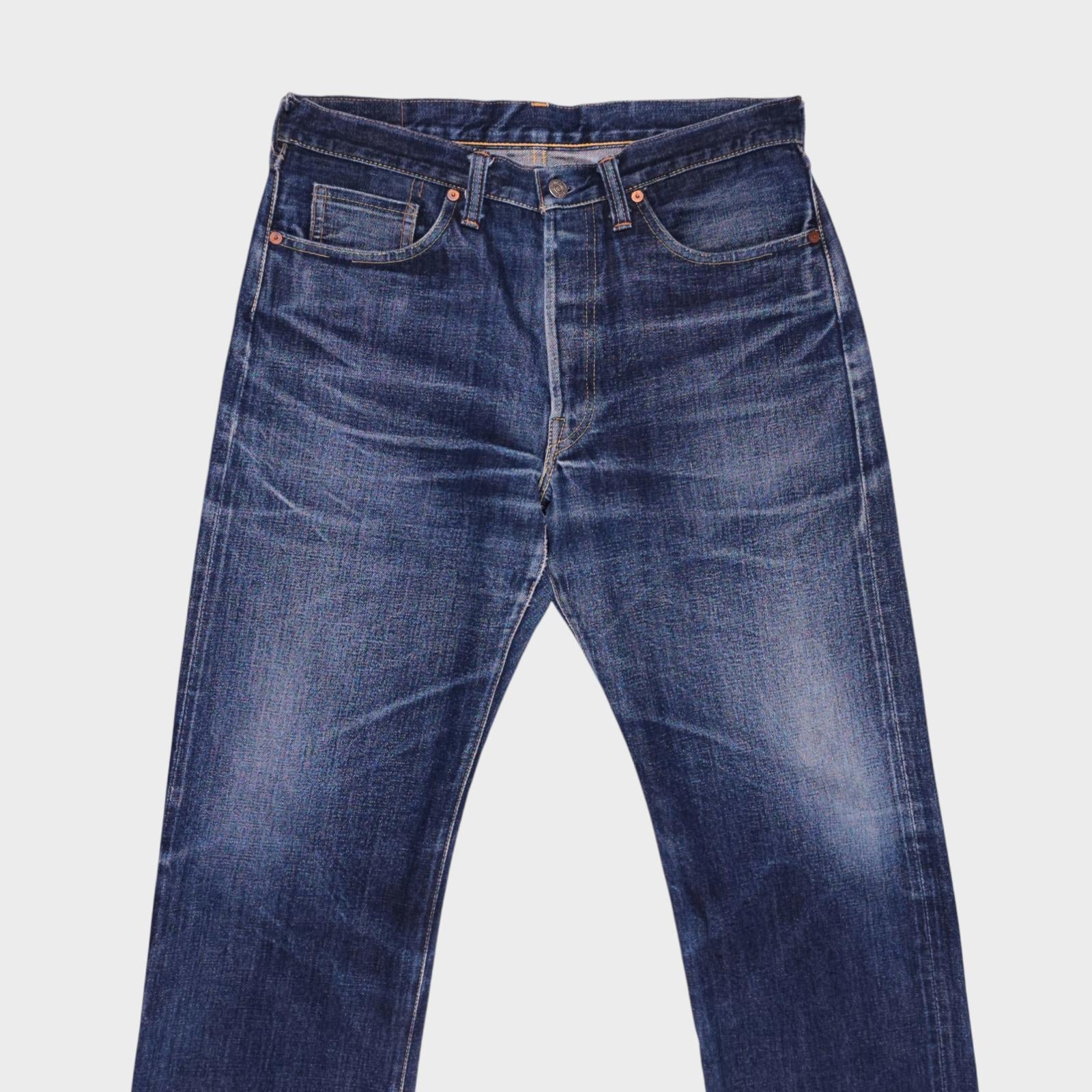 TOYS MCCOY Men's McHill Overalls Made in Japan Blue Selvedge Denim Jeans