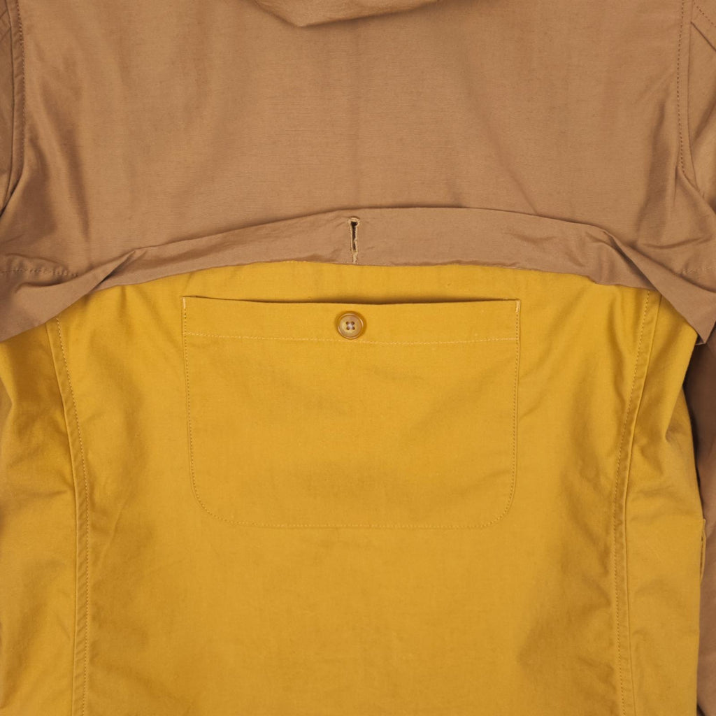 MR.OLIVE Men's Made in Japan Yellow/Beige 60/40 Cotton Nylon Mountain Parka Jacket