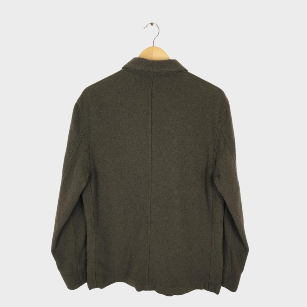 OSHKOSH Men's Vintage Green Wool Blend Chore Jacket