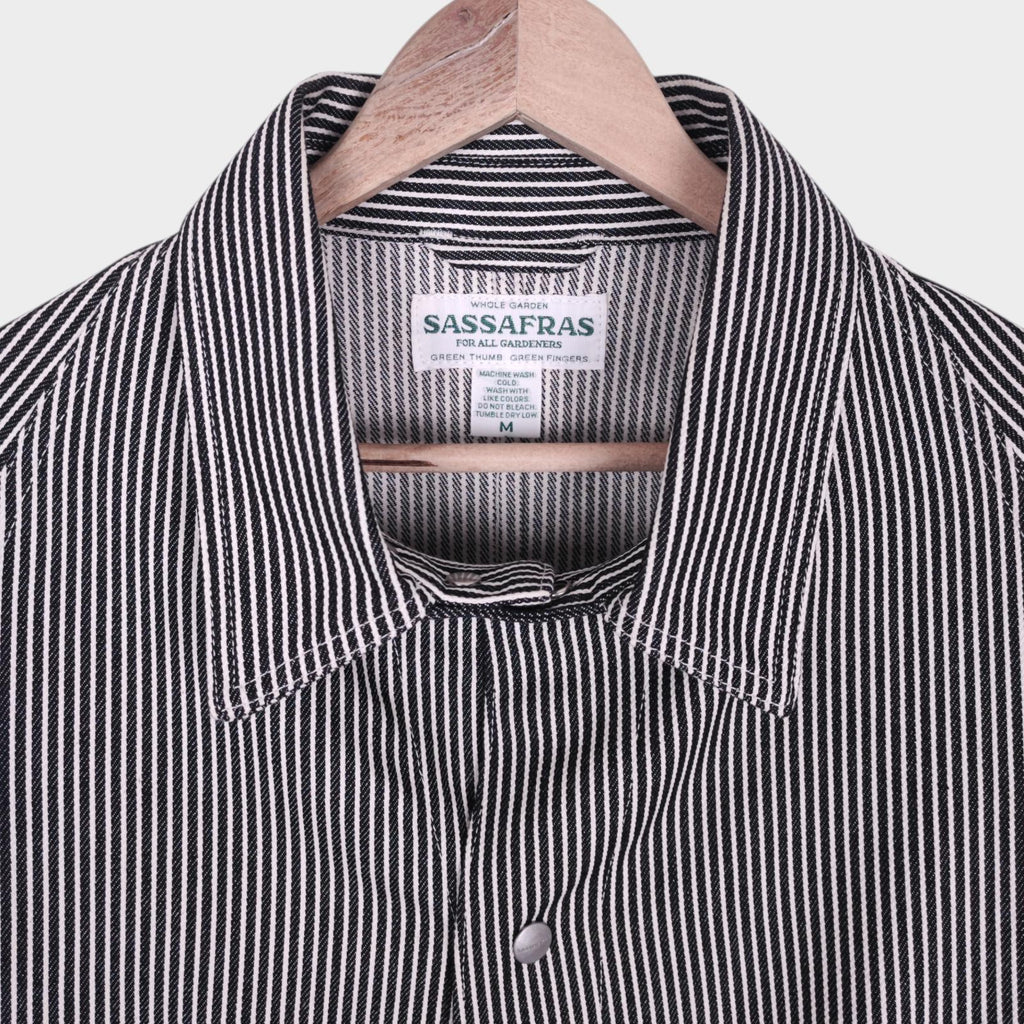 SASSAFRAS Men's Made in Japan Hickory Stripe Pruner Jacket