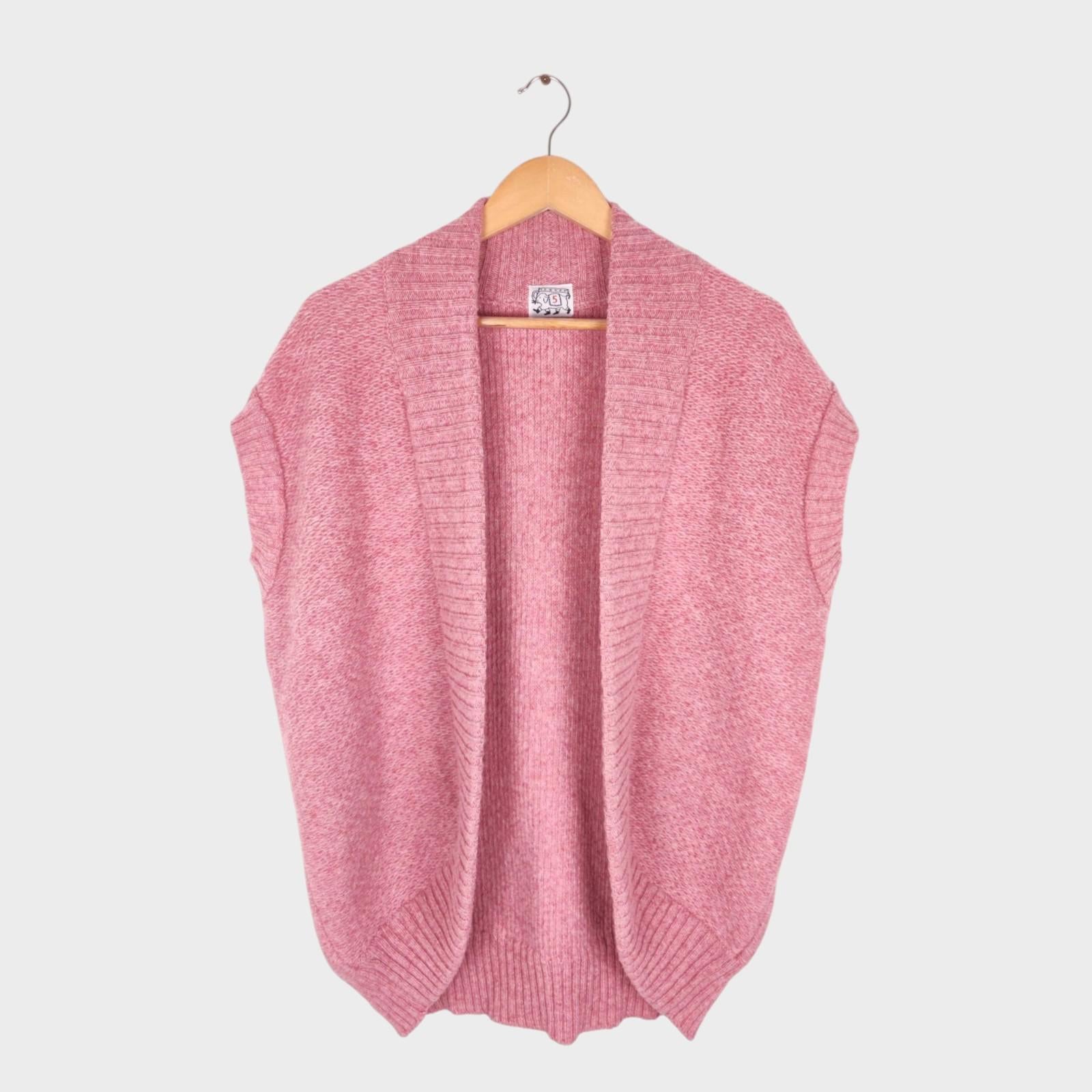 TENDER CO Men's Made in Scotland Pink Wide Rib Serpentine Vest
