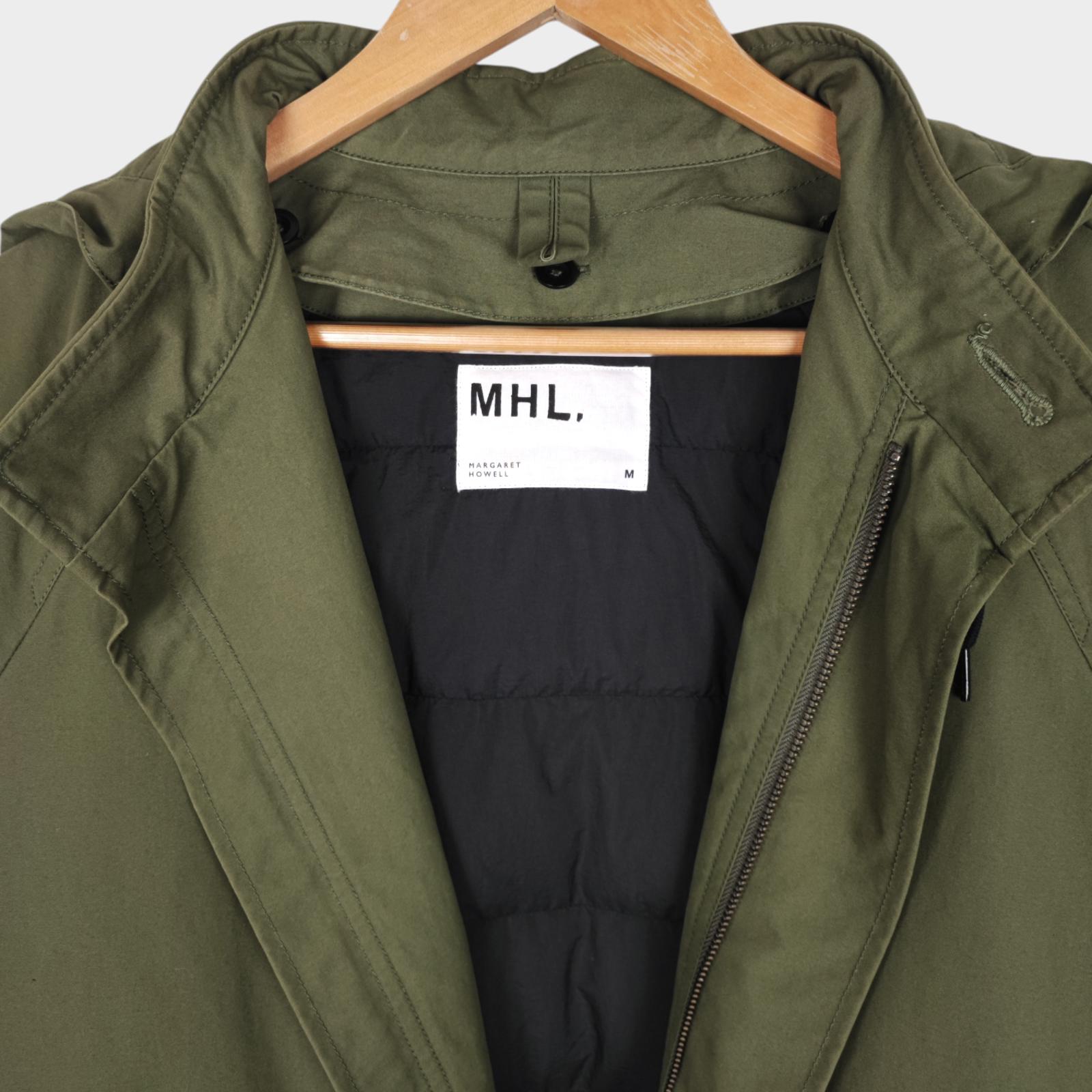 MHL MARGARET HOWELL Men's Green Cotton Detachable Liner Parka Jacket
