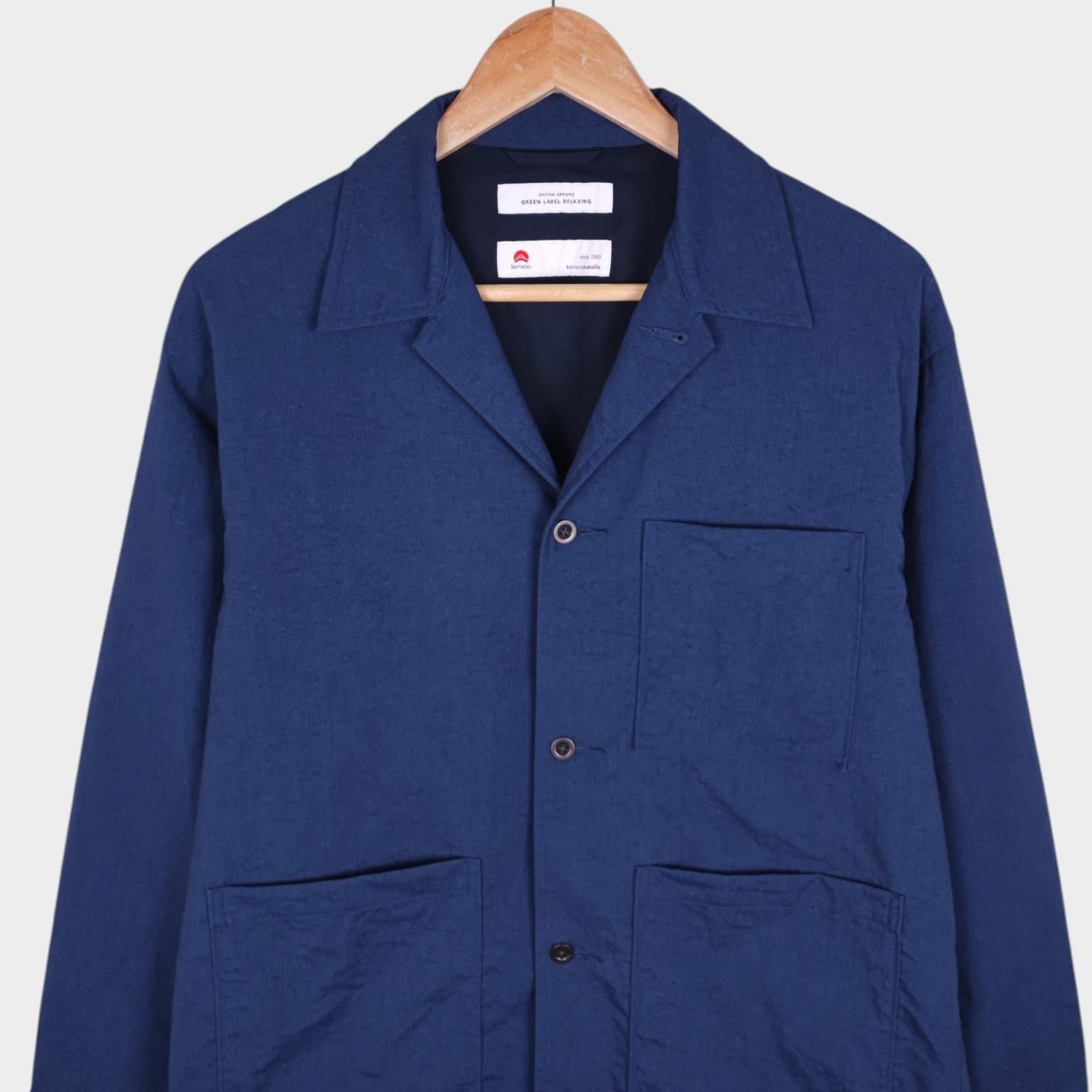 UNITED ARROWS Men's Blue Komatsu Matere Lined Chore Jacket