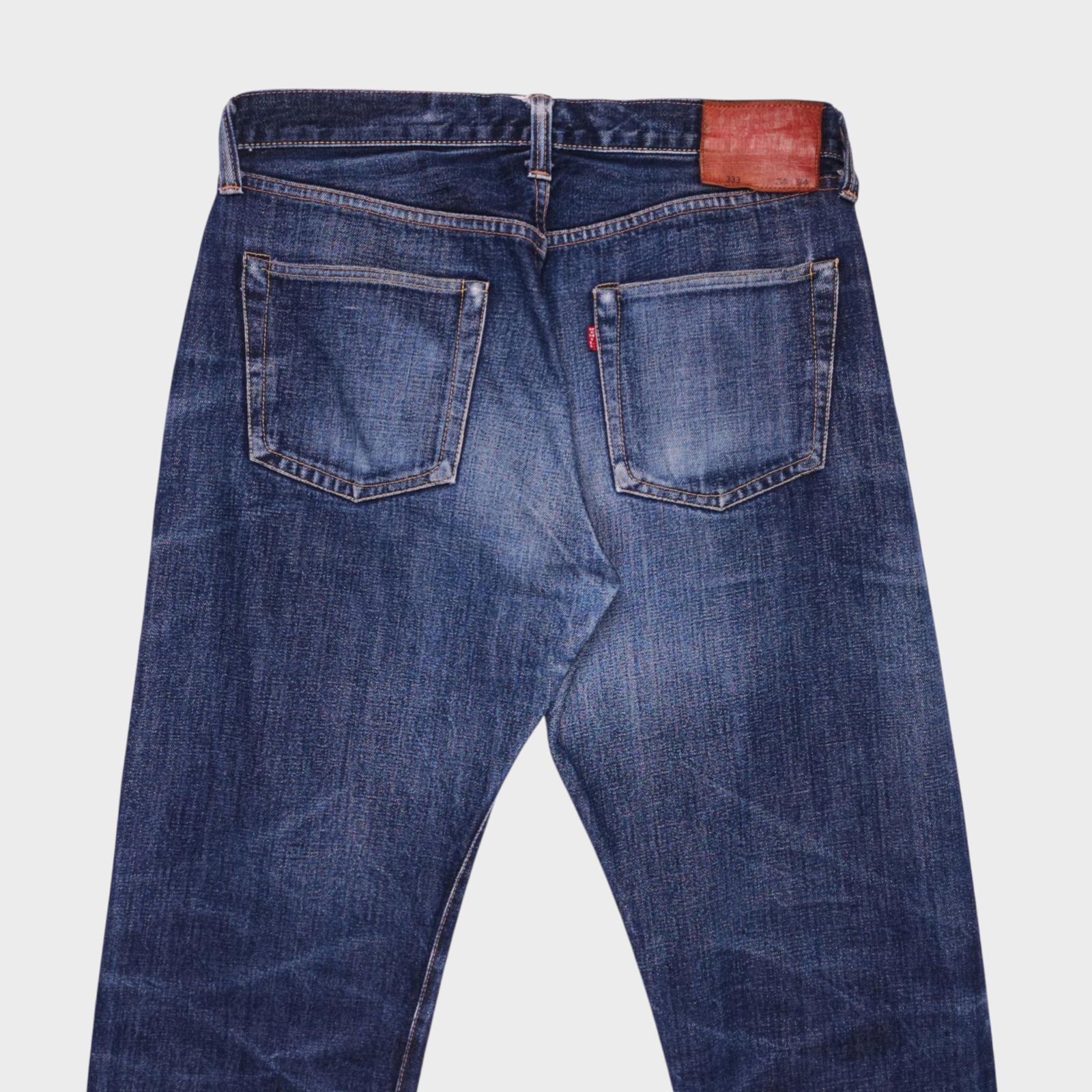 TOYS MCCOY Men's McHill Overalls Made in Japan Blue Selvedge Denim Jeans