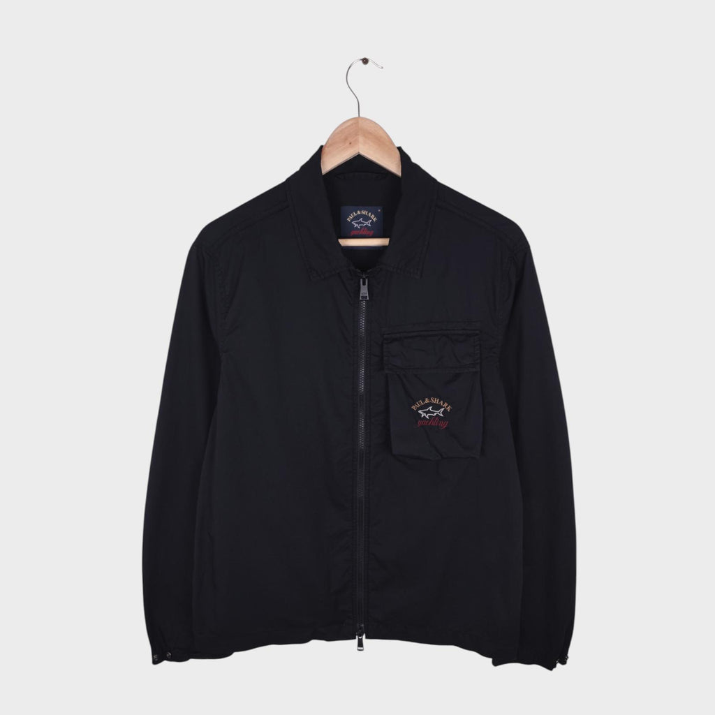 PAUL & SHARK Men's Black Cotton Overshirt Jacket