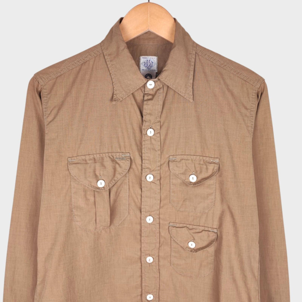 POST OVERALLS Men's Beige Cruzer Shirt - Size S