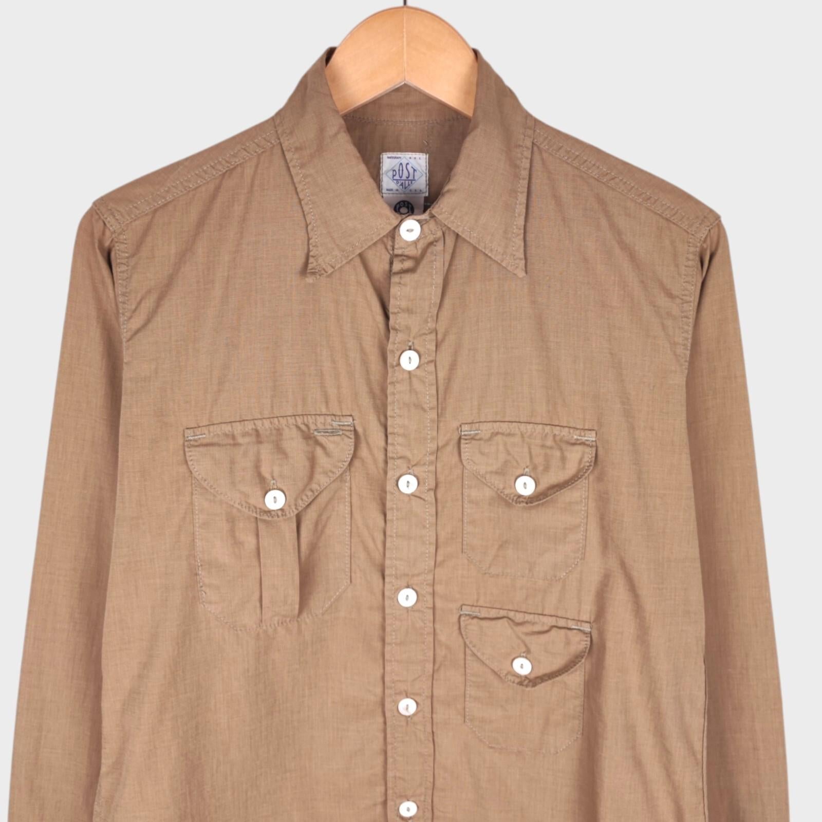 POST OVERALLS Men's Beige Cruzer Shirt - Size S