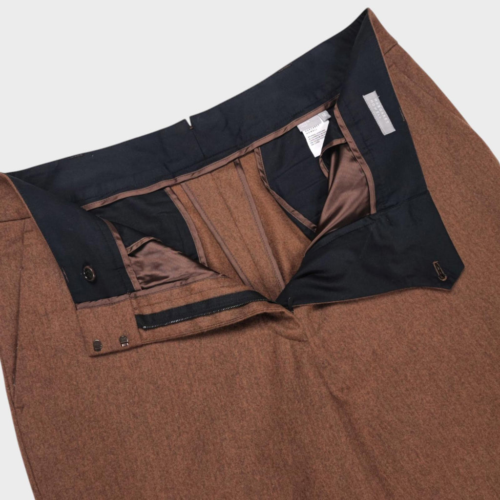 MARGARET HOWELL Women's Brown Made in Italy Wool Cashmere Trousers