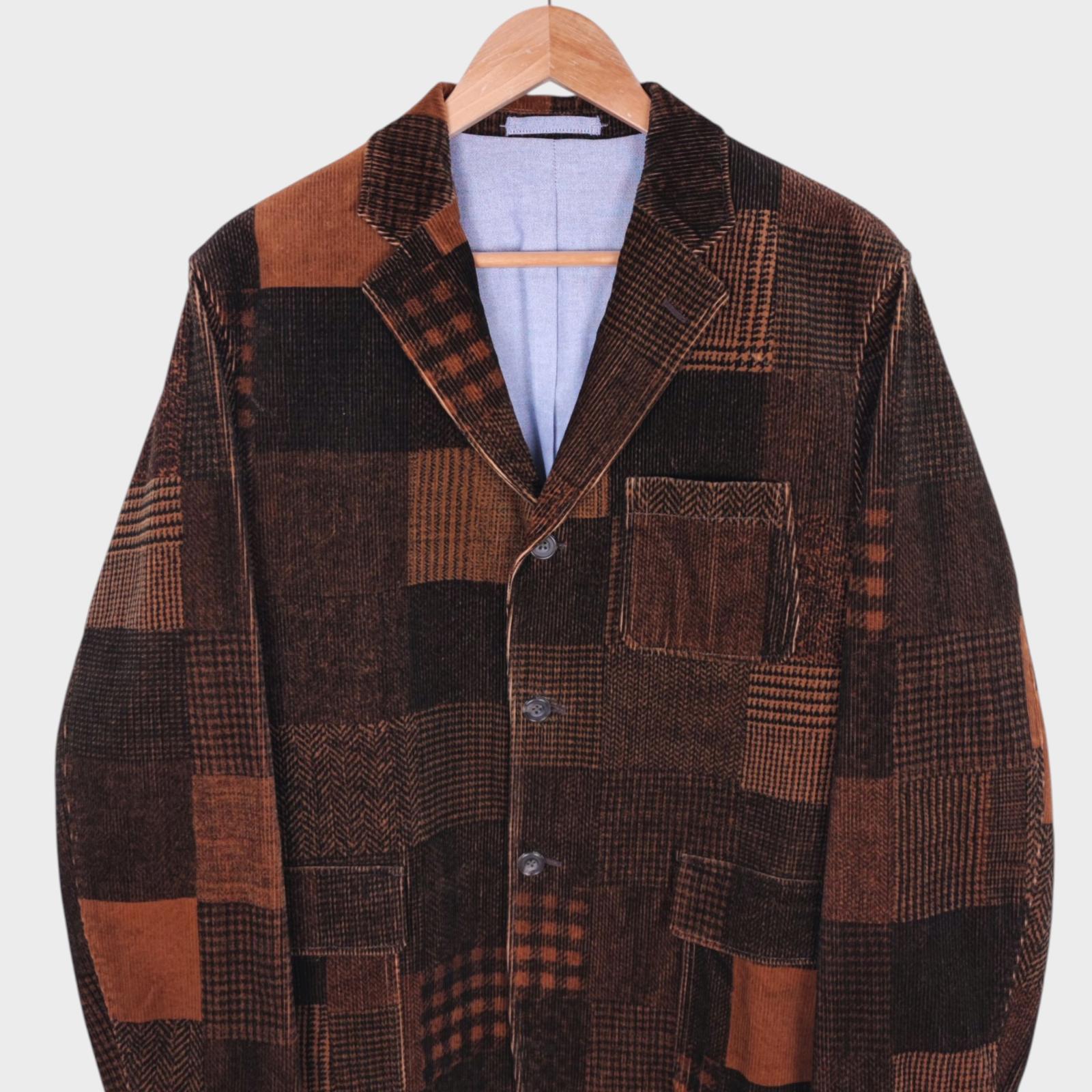 BEAMS PLUS Men's Patchwork Corduroy Blazer Jacket