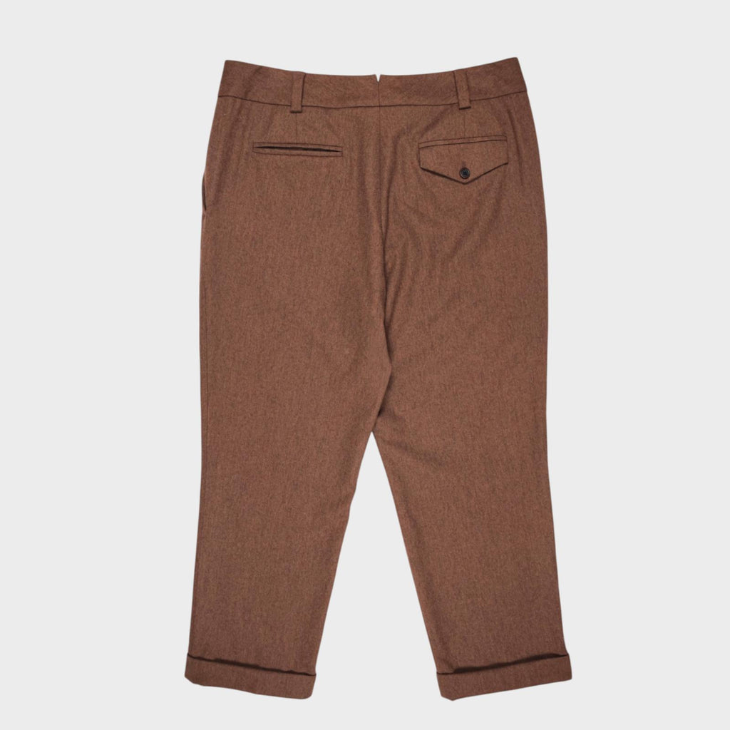 MARGARET HOWELL Women's Brown Made in Italy Wool Cashmere Trousers