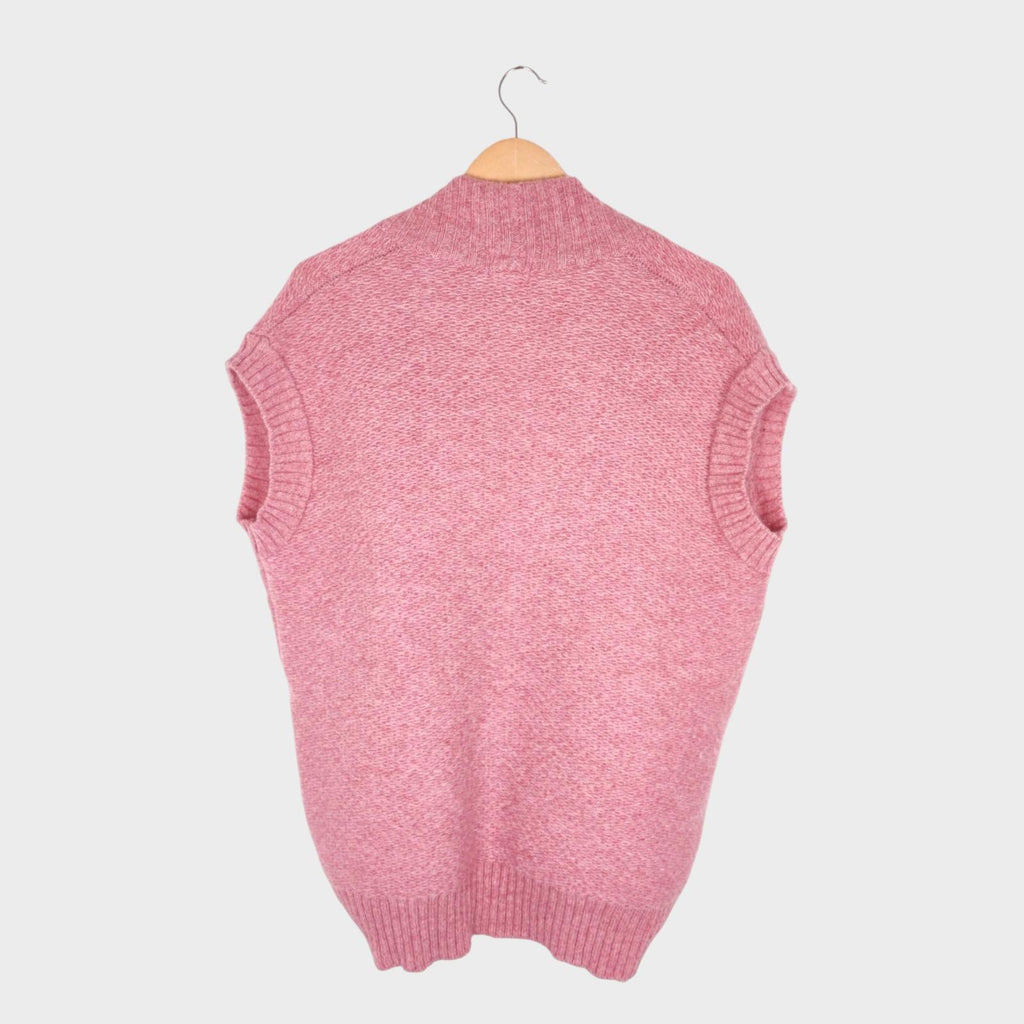 TENDER CO Men's Made in Scotland Pink Wide Rib Serpentine Vest