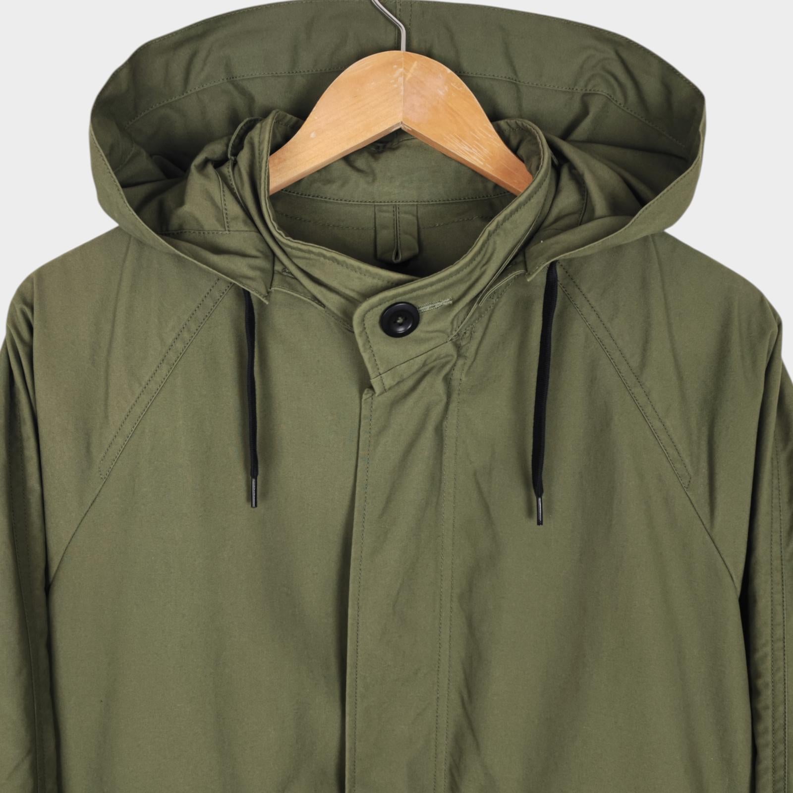 MHL MARGARET HOWELL Men's Green Cotton Detachable Liner Parka Jacket