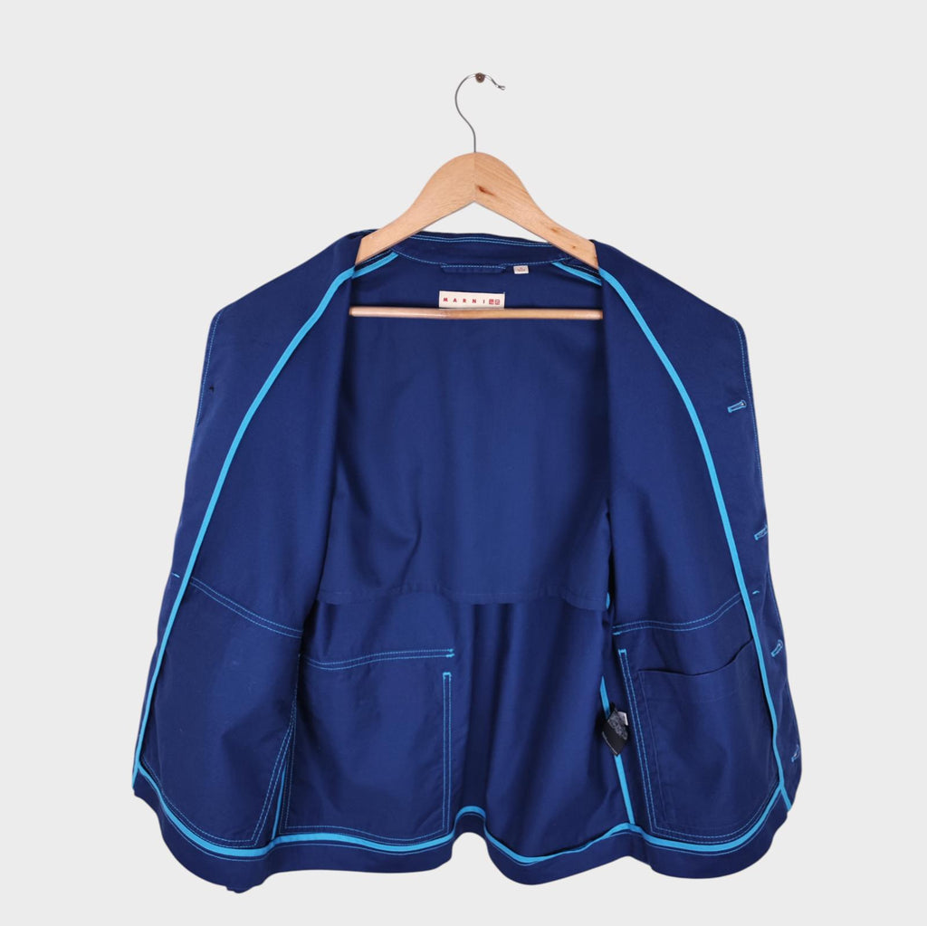 MARNI x UNIQLO Men's Blue Cotton Twill Work Chore Jacket