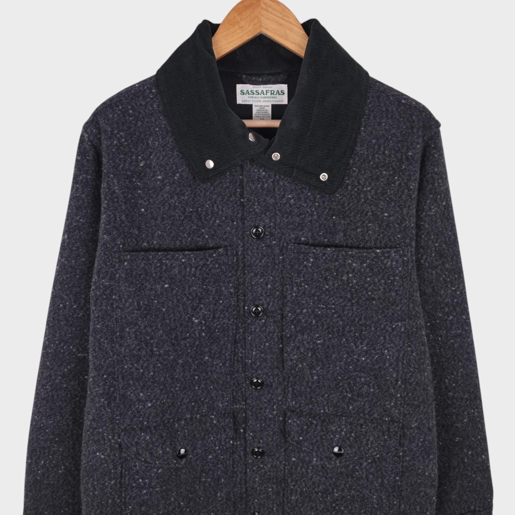 SASSAFRAS Men's Made in Japan Wool Blend Leaf Pruner Tube Jacket