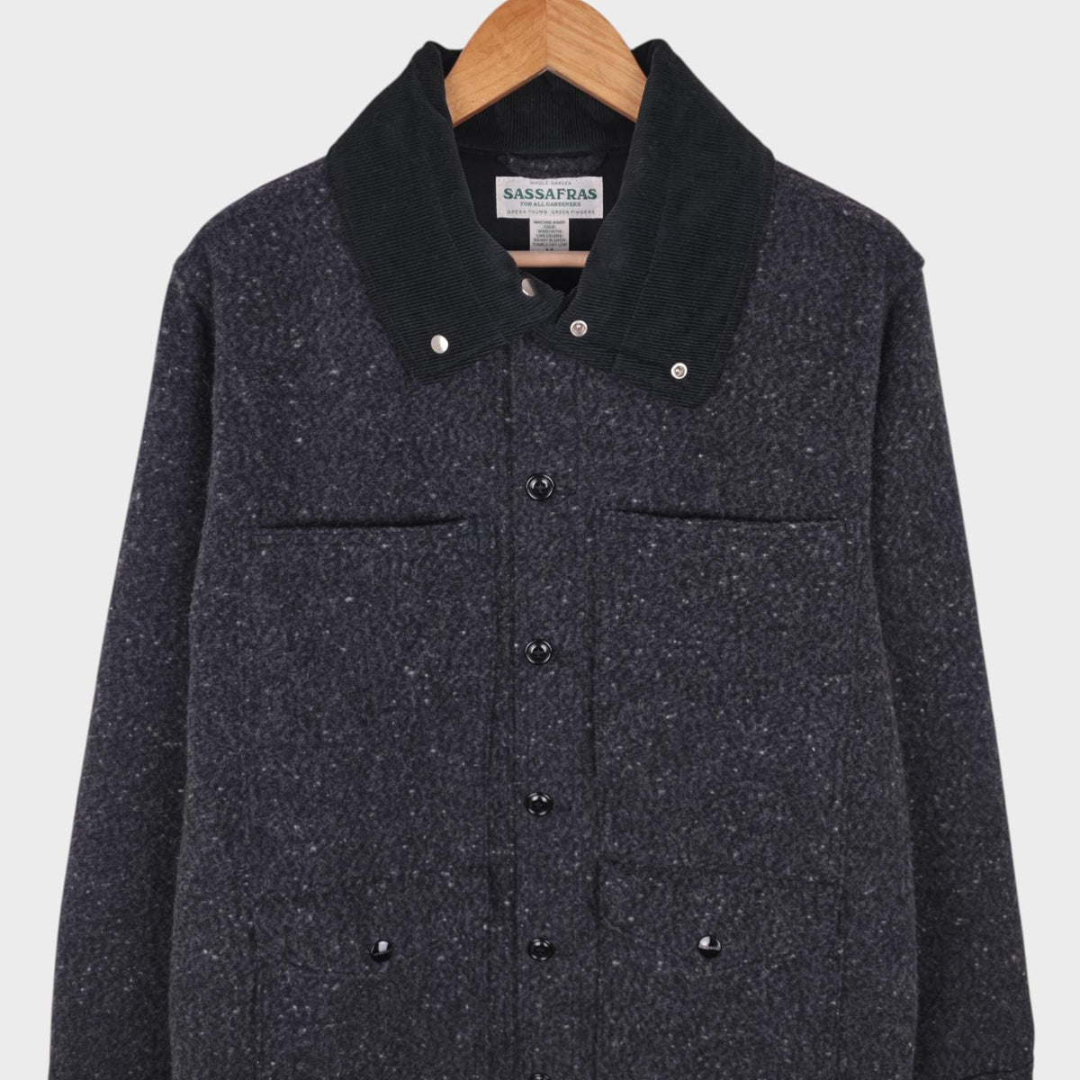 SASSAFRAS Men's Made in Japan Wool Blend Leaf Pruner Tube Jacket