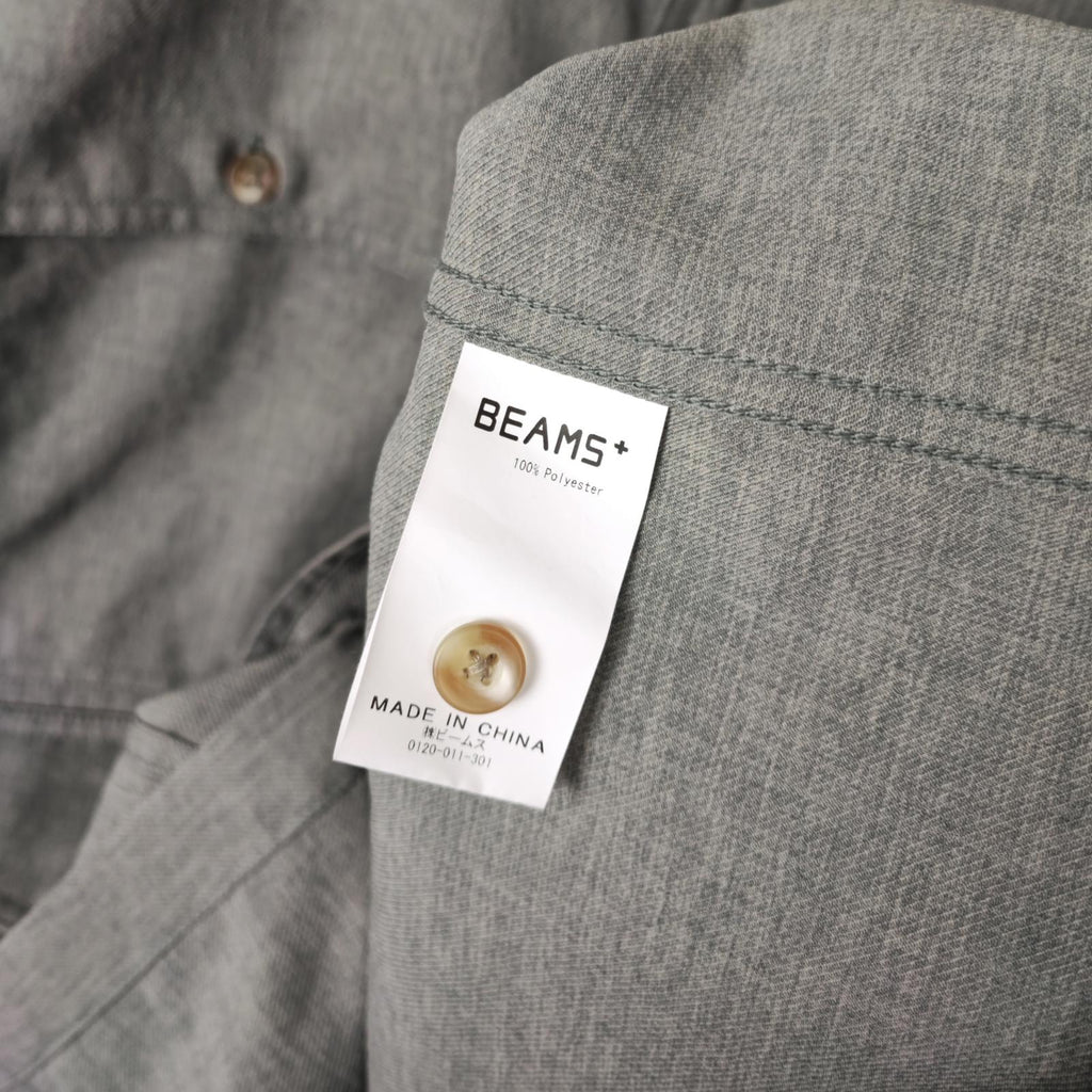 BEAMS PLUS Men's Light Green Relaxed Fit Adventure Cruiser Overshirt