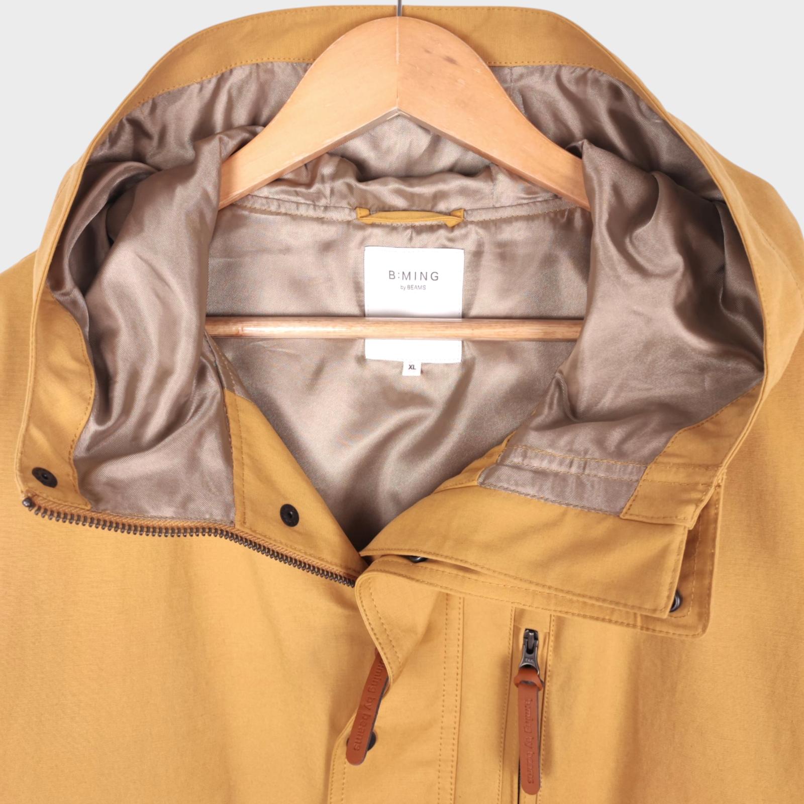 BEAMS B:MING Men's Yellow Waterproof Parka Jacket