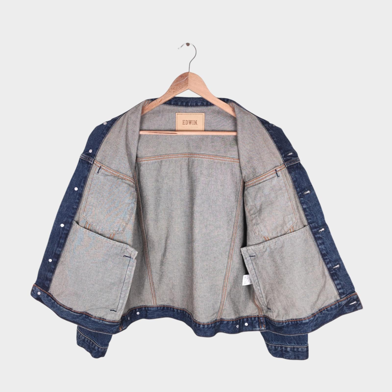 EDWIN Japan Men's Blue Denim Trucker Jacket