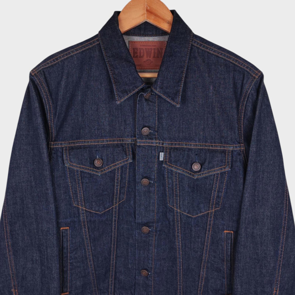 EDWIN Japan Men's Blue Denim Trucker Jacket
