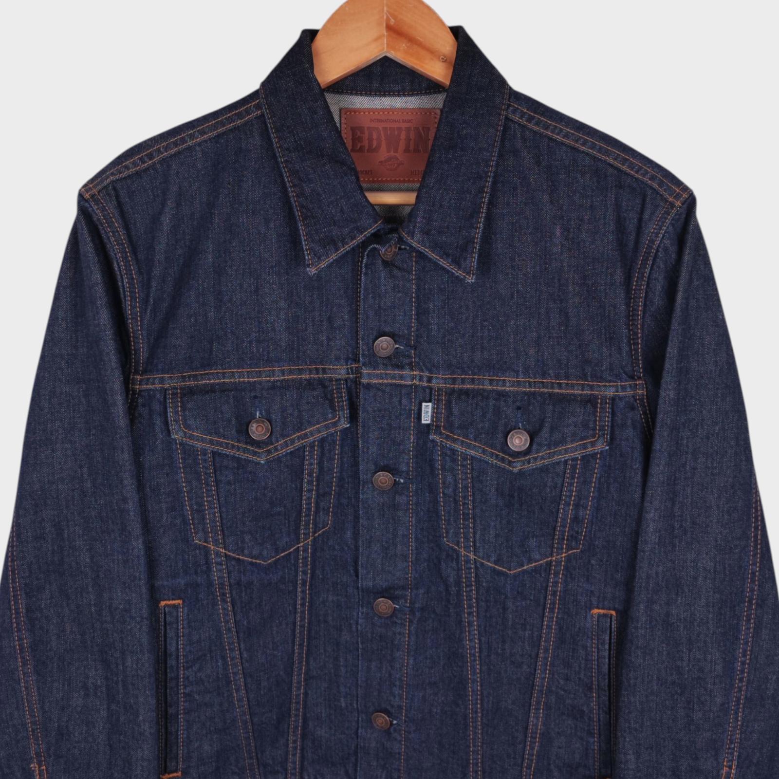 EDWIN Japan Men's Blue Denim Trucker Jacket