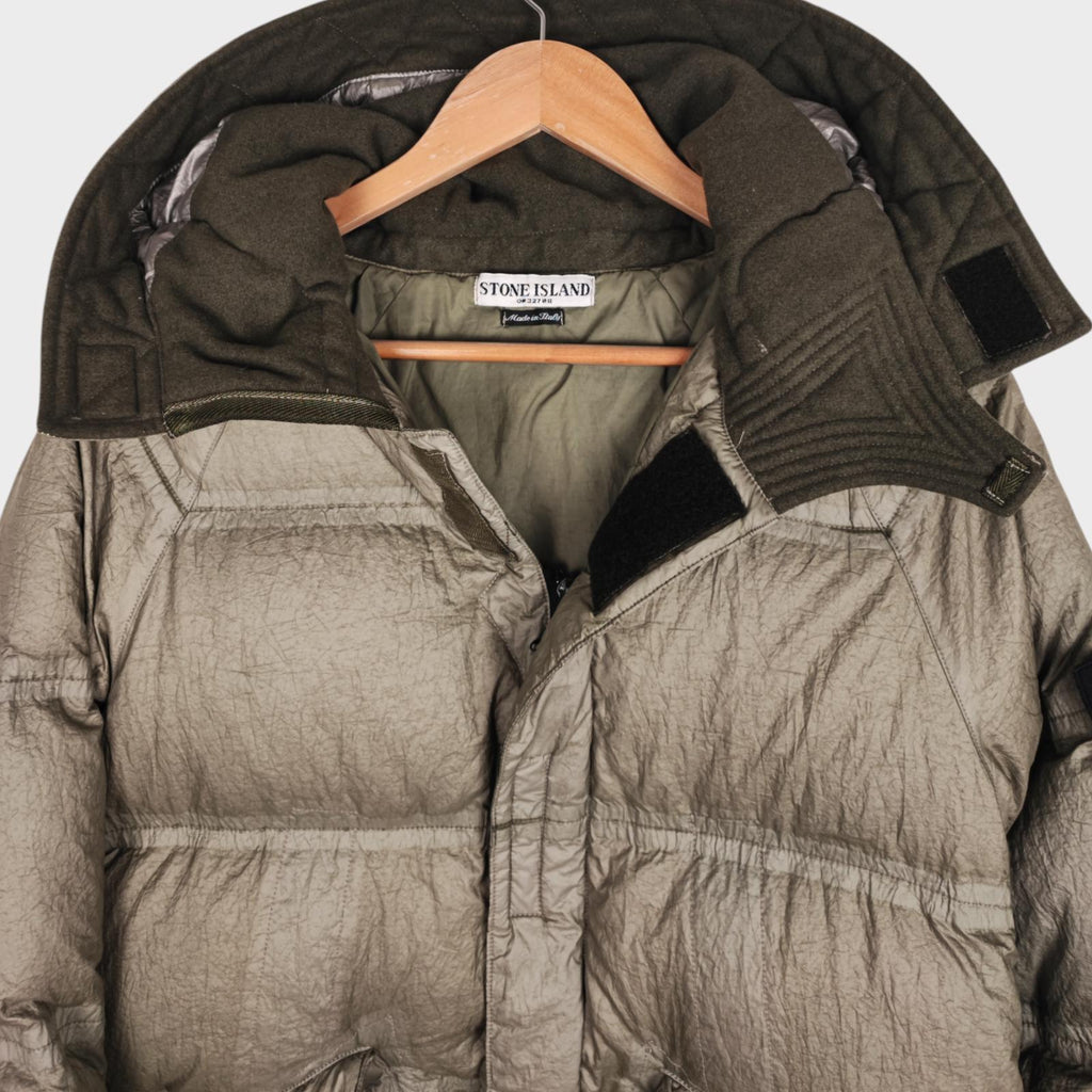 Vintage STONE ISLAND Men's AW 2005 Made in Italy Gold Goose Down Puffer Jacket