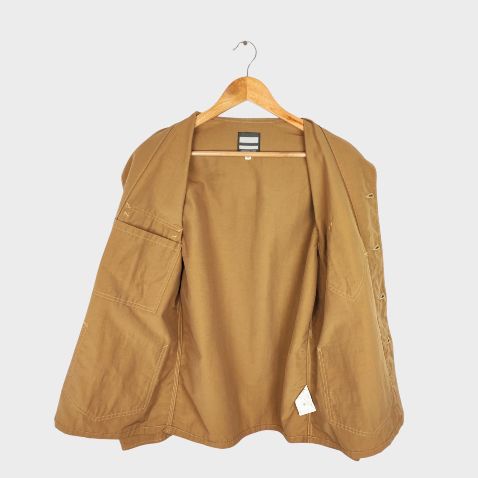 MOMOTARO Men's Golden Khaki Made in Japan Cotton/Nylon Chore Jacket