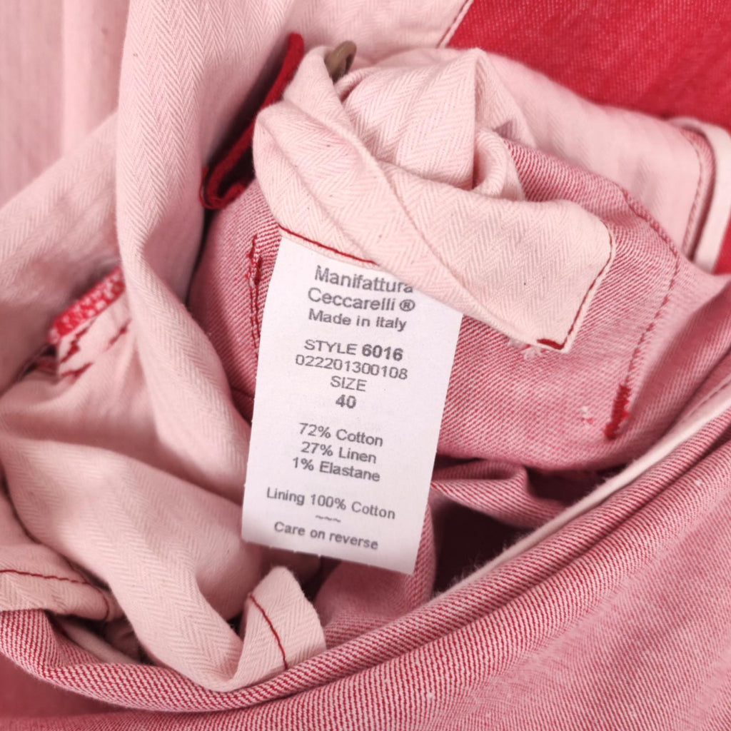 MANIFATTURA CECCARELLI Men's Pastel Red Made in Italy Chore Jacket