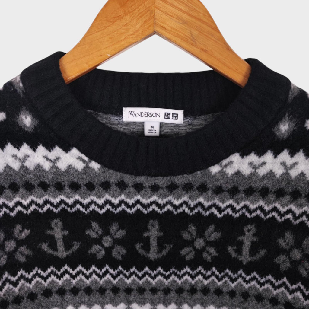JW ANDERSON x UNIQLO Men's Monochrome Fairisle Nautical Jumper