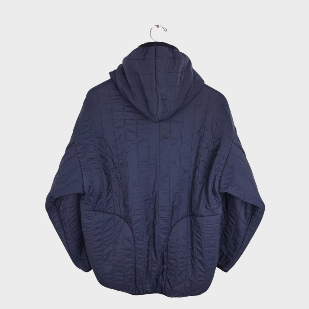 NORBIT BY HIROSHI NOZAWA Men's Navy Blue Reversible Quilted Fleece Jacket