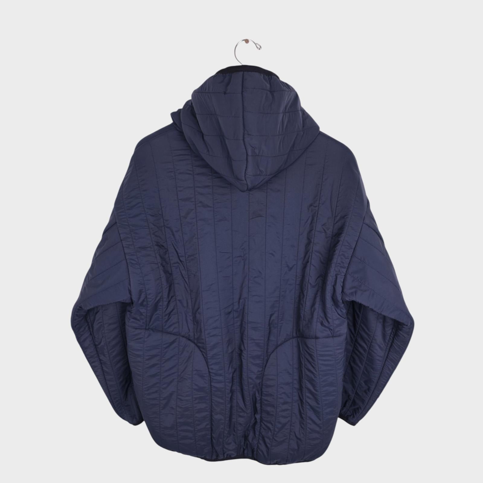 NORBIT BY HIROSHI NOZAWA Men's Navy Blue Reversible Quilted Fleece Jacket