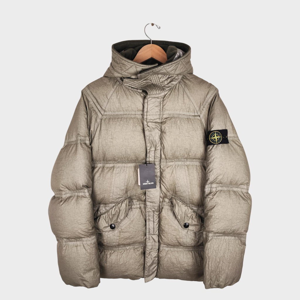 Vintage STONE ISLAND Men's AW 2005 Made in Italy Gold Goose Down Puffer Jacket