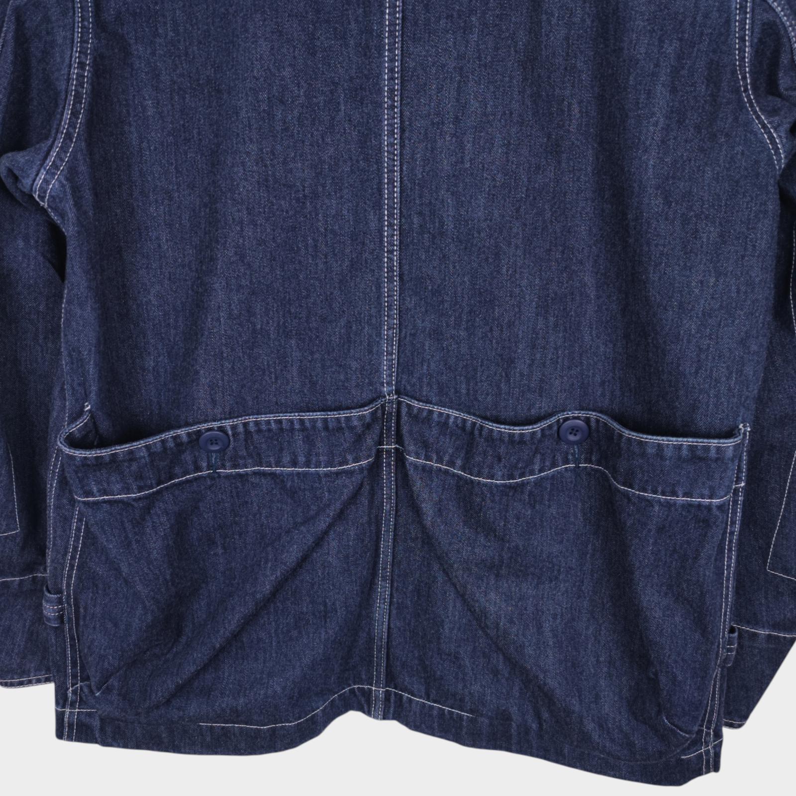 SNOW PEAK Men's Blue Made in Japan Heavyweight Denim Takibi Spec Chore Jacket