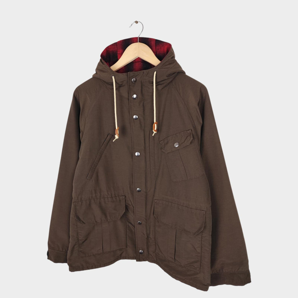 SUGAR CANE Men's Khaki 70/30 Cotton Nylon Wool Blend Lined Mountain Parka Jacket