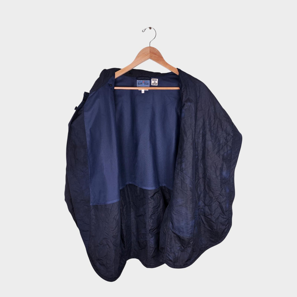 BLUE BLUE JAPAN Men's Made in Japan Indigo Blue Nylon Cape Coat