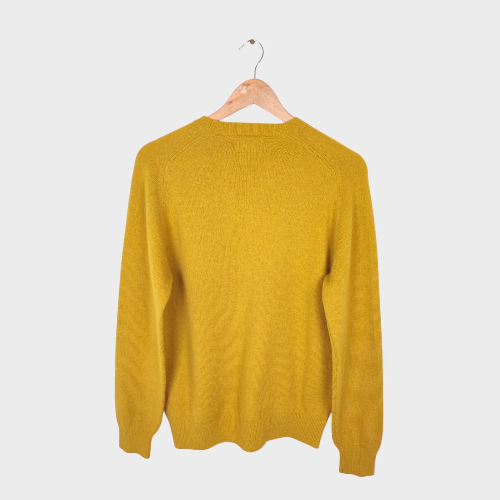 BEAMS PLUS Men's Yellow 100% Wool Jumper