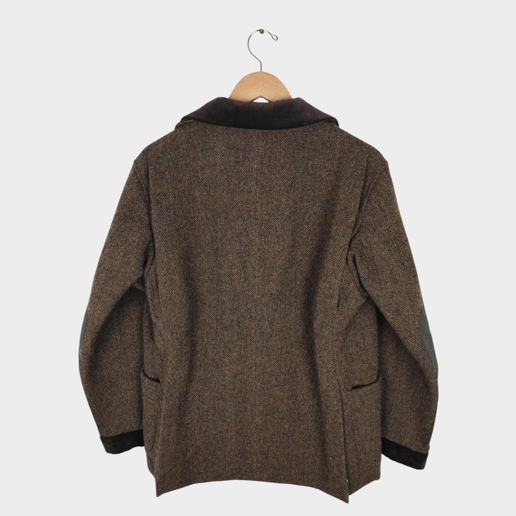 NORBIT BY HIROSHI NOZAWA Men's Khaki Green 100% Wool Tweed Hybrid Fielders Jacket