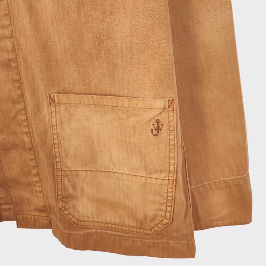 JW ANDERSON x UNIQLO Men's Washed Brown Embroidered Logo Chore Jacket