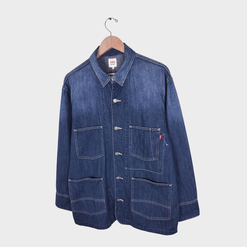 EDWIN Japan Men's Blue Denim Chore Jacket